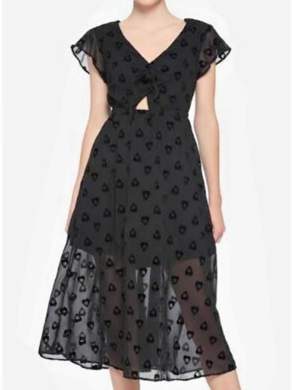 Hot Topic Black Midi Dress Like New